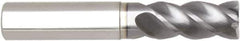 Niagara Cutter - 1", 4 Flute, Single End, Solid Carbide, 0.03" Corner Radius End Mill - 5" OAL, Right Hand Flute, 2" LOC, Right Hand Cut, 3" Extended Reach - Apex Tool & Supply