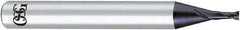 OSG - 12mm, 2 Flute, Solid Carbide, 1.5mm Corner Radius End Mill - 110mm OAL, 30° Helix, Right Hand Flute, 26mm LOC, Right Hand Cut - Apex Tool & Supply