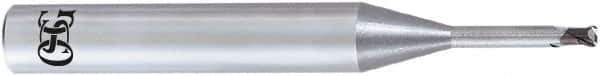 OSG - 0.5mm, 2 Flute, CBN, 0.1mm Corner Radius End Mill - 45mm OAL, 30° Helix, Right Hand Flute, 0.3mm LOC, Right Hand Cut, - Apex Tool & Supply