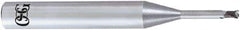 OSG - 0.5mm, 2 Flute, CBN, 0.05mm Corner Radius End Mill - 45mm OAL, 30° Helix, Right Hand Flute, 0.3mm LOC, Right Hand Cut, - Apex Tool & Supply