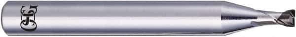 OSG - 0.5mm, 2 Flute, CBN, 0.05mm Corner Radius End Mill - 45mm OAL, 30° Helix, Right Hand Flute, 0.3mm LOC, Right Hand Cut, - Apex Tool & Supply