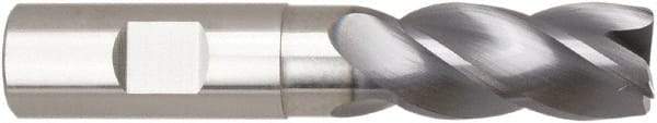 Niagara Cutter - 1", 4 Flute, Single End, Solid Carbide, 0.03" Corner Radius End Mill - 5" OAL, Right Hand Flute, 2" LOC, Right Hand Cut, 3" Extended Reach - Apex Tool & Supply