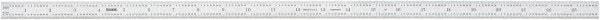 SPI - 24" Long, 1/100, 1/64, 1/32, 1/10" Graduation, Flexible Steel Rule - 5R Graduation Style, Satin Chrome Finish - Apex Tool & Supply