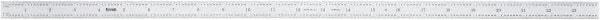SPI - 24" Long, 1/64, 1/32, 1/16, 1/8" Graduation, Flexible Steel Rule - 4R Graduation Style, Satin Chrome Finish - Apex Tool & Supply