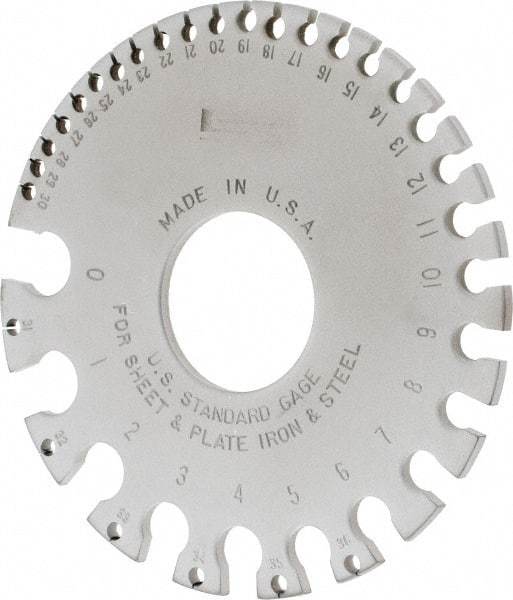 SPI - Wire & Sheet Metal Gages For Use With: Sheet & Plate Iron & Steel Minimum Size (Wire): #36 - Apex Tool & Supply
