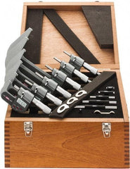 SPI - 0 to 6" Range, 0.001mm Resolution, IP65, 6 Piece Electronic Outside Micrometer Sets - 0.002, 0.003mm Accuracy, Ratchet Stop Thimble, Carbide Tipped Measuring Face - Apex Tool & Supply