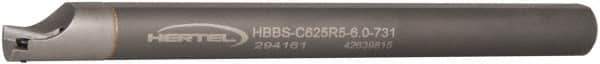Hertel - 0.731" Min Bore Diam, 6" OAL, 5/8" Shank Diam, HBBS Indexable Boring Bar - 4-1/2" Max Bore Depth, TD.., TP.. Insert, Screw Holding Method - Apex Tool & Supply