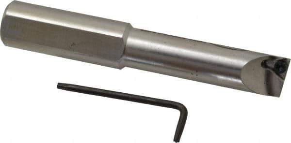 Hertel - 0.688" Min Bore Diam, 4-1/2" OAL, 3/4" Shank Diam, HBBQ Indexable Boring Bar - 2-1/2" Max Bore Depth, TPC.. Insert, Screw Holding Method - Apex Tool & Supply