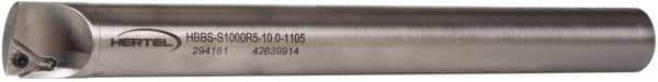 Hertel - 1.105" Min Bore Diam, 10" OAL, 1" Shank Diam, HBBS Indexable Boring Bar - 8" Max Bore Depth, TD.., TP.. Insert, Screw Holding Method - Apex Tool & Supply
