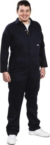 PRO-SAFE - Size M, Navy Blue, Zipper, Arc Flash Coverall - 32 to 34" Chest, Indura Ultra Soft, Cotton, Nylon, 6 Pockets - Apex Tool & Supply
