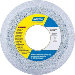 Norton - 4" Diam x 1-1/4" Hole x 1-1/2" Thick, I Hardness, 46 Grit Surface Grinding Wheel - Ceramic, Type 11, Coarse Grade, 5,730 Max RPM - Apex Tool & Supply