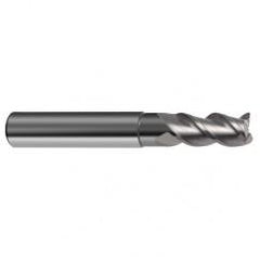 1/4" Dia. - 2-1/2" OAL - 3 FL Variable Helix Bright Carbide End Mill - Apex Tool & Supply