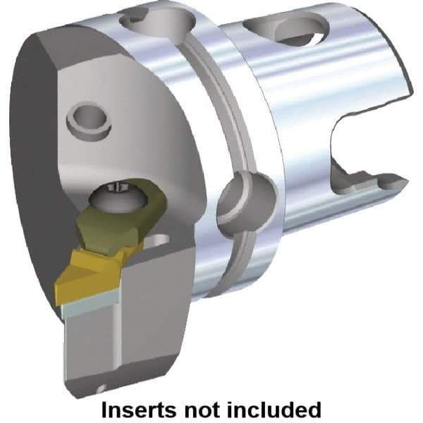 Kennametal - VBMR.. Insert, 40mm Head Length, Modular Grooving Cutting Unit Head - Right Hand Cut, System Size KM40, Through Coolant, Series Top Notch - Apex Tool & Supply