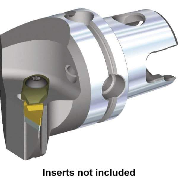 Kennametal - V.GR.. Insert, 40mm Head Length, Modular Grooving Cutting Unit Head - Right Hand Cut, System Size KM40, Through Coolant, Series Top Notch - Apex Tool & Supply