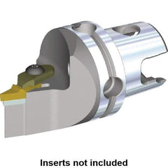 Kennametal - V.GR.. Insert, 45mm Head Length, Modular Grooving Cutting Unit Head - Left Hand Cut, System Size KM40, Through Coolant, Series Top Notch - Apex Tool & Supply