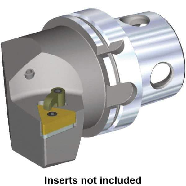 Kennametal - Left Hand Cut, Size KM4X100, TN.. Insert Compatiblity, Modular Turning & Profiling Cutting Unit Head - 63mm Ctr to Cutting Edge, 100mm Head Length, Through Coolant - Apex Tool & Supply