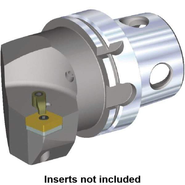 Kennametal - Right Hand Cut, Size KM4X100, CN.. Insert Compatiblity, Internal or External Modular Turning & Profiling Cutting Unit Head - 63mm Ctr to Cutting Edge, 100mm Head Length, Through Coolant - Apex Tool & Supply