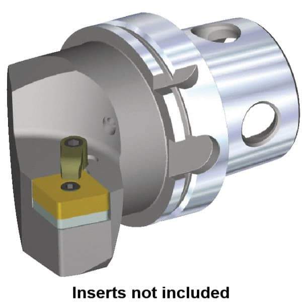 Kennametal - Left Hand Cut, Size KM4X100, CN.. Insert Compatiblity, Modular Turning & Profiling Cutting Unit Head - 58mm Ctr to Cutting Edge, 100mm Head Length, Through Coolant - Apex Tool & Supply