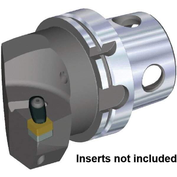 Kennametal - Left Hand Cut, Size KM4X100, CN.. Insert Compatiblity, Internal or External Modular Turning & Profiling Cutting Unit Head - 63mm Ctr to Cutting Edge, 100mm Head Length, Through Coolant - Apex Tool & Supply