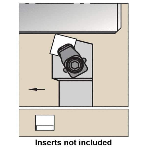 Kennametal - CSRN, Right Hand Cut, 15° Lead Angle, 25mm Shank Height x 25mm Shank Width, Negative Rake Indexable Turning Toolholder - 150mm OAL, SN.N 120708 Insert Compatibility, Series CSRN - Apex Tool & Supply
