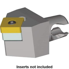 Kennametal - Neutral Cut, Size KM16, SN.. Insert Compatiblity, Modular Turning & Profiling Cutting Unit Head - 20mm Head Length, Series KM Micro - Apex Tool & Supply