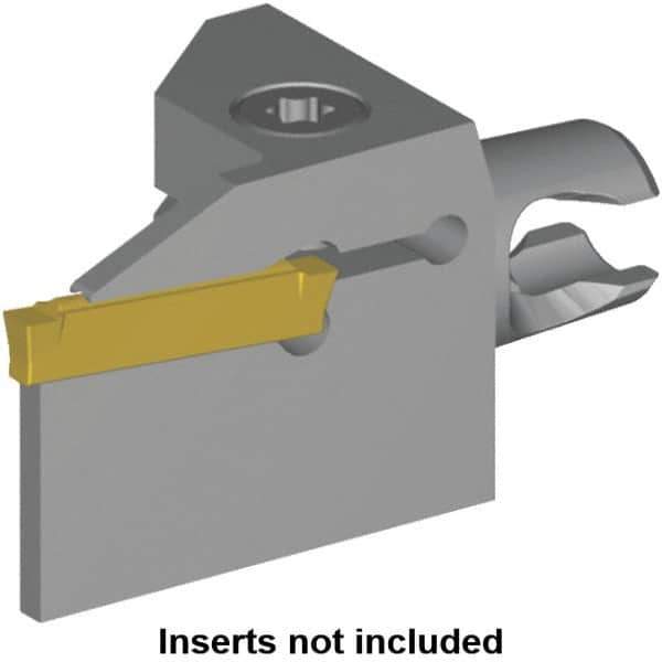 Kennametal - A4S Insert, 30mm Head Length, 2mm Min Groove Width, Modular Grooving Cutting Unit Head - Left Hand Cut, System Size KM16, Series Micro A4 - Apex Tool & Supply