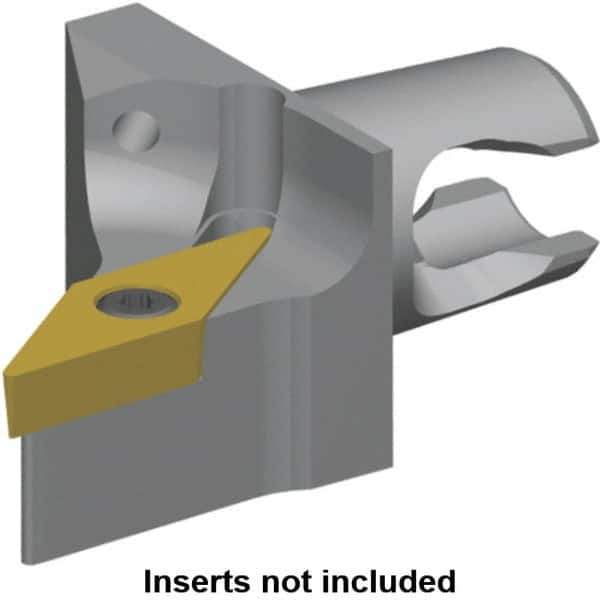 Kennametal - Left Hand Cut, Size KM16, VB.. Insert Compatiblity, Modular Turning & Profiling Cutting Unit Head - 10mm Ctr to Cutting Edge, 20mm Head Length, Through Coolant, Series KM Micro - Apex Tool & Supply