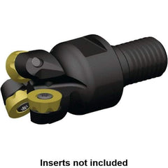 Kennametal - 28mm Cutting Diam, 29mm Shank Diam, 1.575" Max Depth of Cut, Modular Connection Indexable Copy End Mill - 4 Inserts, RP.T 1204M0.. Insert, KSRM Toolholder, Steel, Through Coolant - Apex Tool & Supply