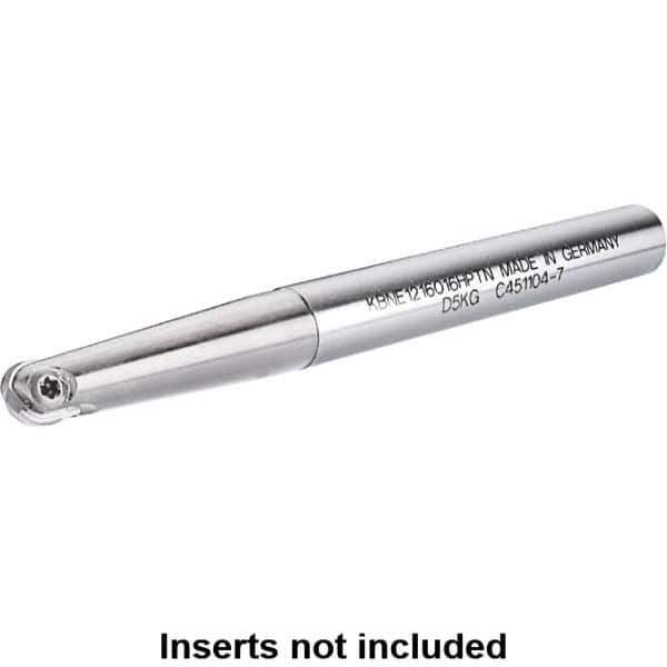 Kennametal - 6mm Cut Diam, 3mm Max Depth of Cut, 8mm Shank Diam, 90mm OAL, Indexable Ball Nose End Mill - 40mm Head Length, Straight Shank, KDMB Toolholder, KDM. 06.. Insert - Apex Tool & Supply