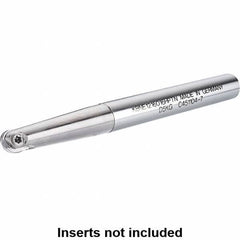 Kennametal - 10mm Cut Diam, 5mm Max Depth of Cut, 12mm Shank Diam, 100mm OAL, Indexable Ball Nose End Mill - 60mm Head Length, Straight Shank, KDMB Toolholder, KDMB 10.. Insert - Apex Tool & Supply