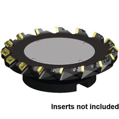 Kennametal - 63.9mm Cut Diam, 22mm Arbor Hole, 6.6mm Max Depth of Cut, 45° Indexable Chamfer & Angle Face Mill - 4 Inserts, SECX-EN GN\xB6SECX-GD2\xB6SECX-SN GN Insert, Right Hand Cut, 4 Flutes, Through Coolant, Series Beyond Blast KSSM - Apex Tool & Supply