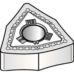 Kennametal - WNMG431 MS Grade KCU10 Carbide Turning Insert - TiAlN Finish, 80° Trigon, 1/2" Inscr Circle, 3/16" Thick, 1/64" Corner Radius - Apex Tool & Supply