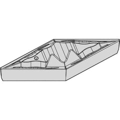 Kennametal - VBMR222 FP Grade KCP10 Carbide Turning Insert - TiCN/Al2O3 Finish, 35° Diamond, 1/4" Inscr Circle, 1/8" Thick, 1/32" Corner Radius - Apex Tool & Supply
