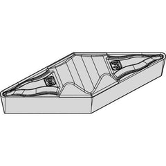 Kennametal - VCMR331 FP Grade KCU25 Carbide Turning Insert - AlTiN Finish, 35° Diamond, 3/8" Inscr Circle, 3/16" Thick, 1/64" Corner Radius - Apex Tool & Supply