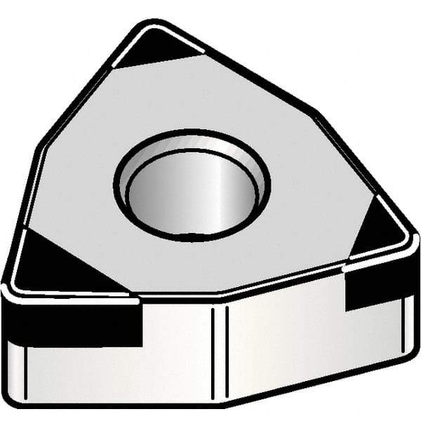 Kennametal - WNGA432 Grade KBH20 CBN Turning Insert - AlTiN Finish, 80° Trigon, 1/2" Inscr Circle, 0.1883" Thick, 0.0312" Corner Radius - Apex Tool & Supply