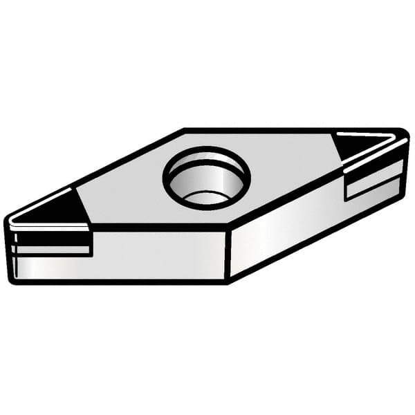 Kennametal - VCGW160404 Grade KBH20 PCBN Turning Insert - 35° Diamond, 3/8" Inscr Circle, 3/16" Thick, 1/64" Corner Radius - Apex Tool & Supply