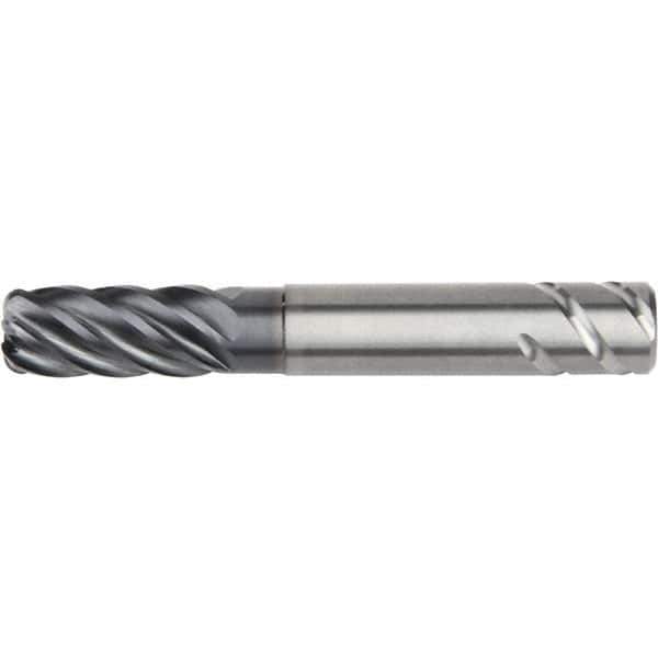 Kennametal - 16mm, 6 Flute, Single End, Solid Carbide, 0.5mm Corner Radius End Mill - 100mm OAL, 38° Helix, Right Hand Flute, 32mm LOC, Right Hand Cut, 48mm Extended Reach - Apex Tool & Supply