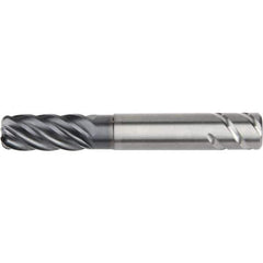 Kennametal - 16mm, 6 Flute, Single End, Solid Carbide, 0.5mm Corner Radius End Mill - 100mm OAL, 38° Helix, Right Hand Flute, 32mm LOC, Right Hand Cut, 48mm Extended Reach - Apex Tool & Supply