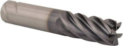 Kennametal - 3/4", 6 Flute, Single End, Solid Carbide, 0.03" Corner Radius End Mill - 4" OAL, 38° Helix, Right Hand Flute, 1-1/2" LOC, Right Hand Cut - Apex Tool & Supply