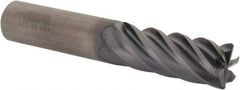 Kennametal - 1/2", 6 Flute, Single End, Solid Carbide, 0.015" Corner Radius End Mill - 3" OAL, 38° Helix, Right Hand Flute, 1-1/4" LOC, Right Hand Cut - Apex Tool & Supply
