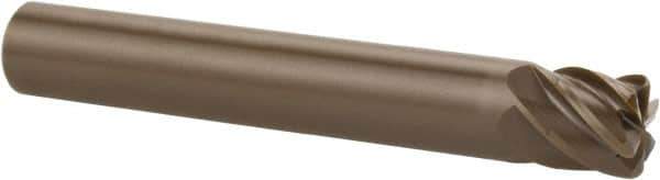 Kennametal - 1/4", 6 Flute, Single End, Ceramic, 0.031" Corner Radius End Mill - 2" OAL, 40° Helix, Right Hand Flute, 3/16" LOC, Right Hand Cut - Apex Tool & Supply