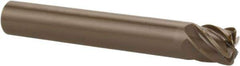 Kennametal - 1/4", 6 Flute, Single End, Ceramic, 0.031" Corner Radius End Mill - 2" OAL, 40° Helix, Right Hand Flute, 3/16" LOC, Right Hand Cut - Apex Tool & Supply