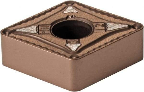 Kennametal - CNMG433 MN Grade KCP25B Carbide Turning Insert - TiCN/Al2O3/TiOCN Finish, 80° Diamond, 1/2" Inscr Circle, 3/16" Thick, 3/64" Corner Radius - Apex Tool & Supply
