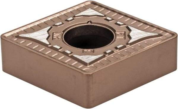 Kennametal - CNMG643 RN Grade KCP10B Carbide Turning Insert - TiCN/Al2O3/TiOCN Finish, 80° Diamond, 3/4" Inscr Circle, 1/4" Thick, 3/64" Corner Radius - Apex Tool & Supply