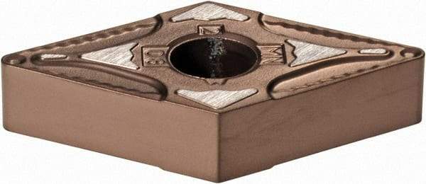 Kennametal - DNMG432 MN Grade KCP10B Carbide Turning Insert - TiCN/Al2O3/TiOCN Finish, 55° Diamond, 1/2" Inscr Circle, 3/16" Thick, 1/32" Corner Radius - Apex Tool & Supply