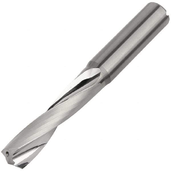 Kennametal - 4.83mm 155° Solid Carbide Jobber Drill - Bright Finish, Right Hand Cut, Spiral Flute, Straight Shank, 66mm OAL, Standard Point - Apex Tool & Supply