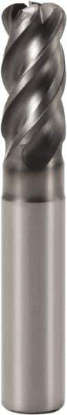 Seco - 12mm, 4 Flute, Single End, Solid Carbide, 0.5mm Corner Radius End Mill - 90mm OAL, 42° Helix, Right Hand Flute, 24mm LOC, Right Hand Cut, 36mm Extended Reach - Apex Tool & Supply