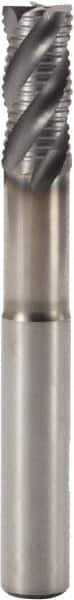 Seco - 8mm Diam, 18mm LOC, 4 Flute Solid Carbide 45° Corner Chamfer Roughing End Mill - SIRON-A Finish, 70mm OAL, 8mm Shank Diam, Single End, Extended Reach, Centercutting, 38° Helix - Apex Tool & Supply