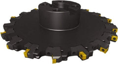 Seco - Shell Mount Connection, 5/16" Cutting Width, 2.2" Depth of Cut, 8" Cutter Diam, 1-1/2" Hole Diam, 7 Tooth Indexable Slotting Cutter - R335.18 Toolholder, LNK.. 05.. Insert, Neutral Cutting Direction - Apex Tool & Supply