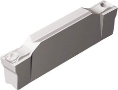 Sandvik Coromant - D2N123 GF Grade 525, 1.5mm Cutting Width Carbide Grooving Insert - 13.3mm Max Depth of Cut, Neutral, 0.1mm Corner Radius, Uncoated - Apex Tool & Supply